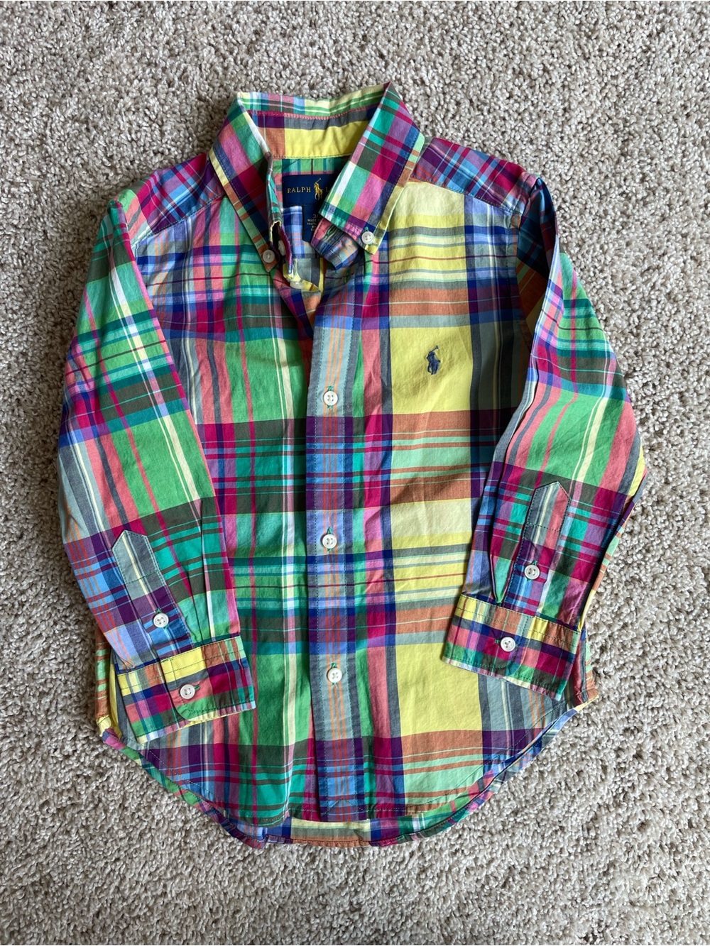 Ralph Lauren Bright Multicolor Plaid Button-Down Shirt